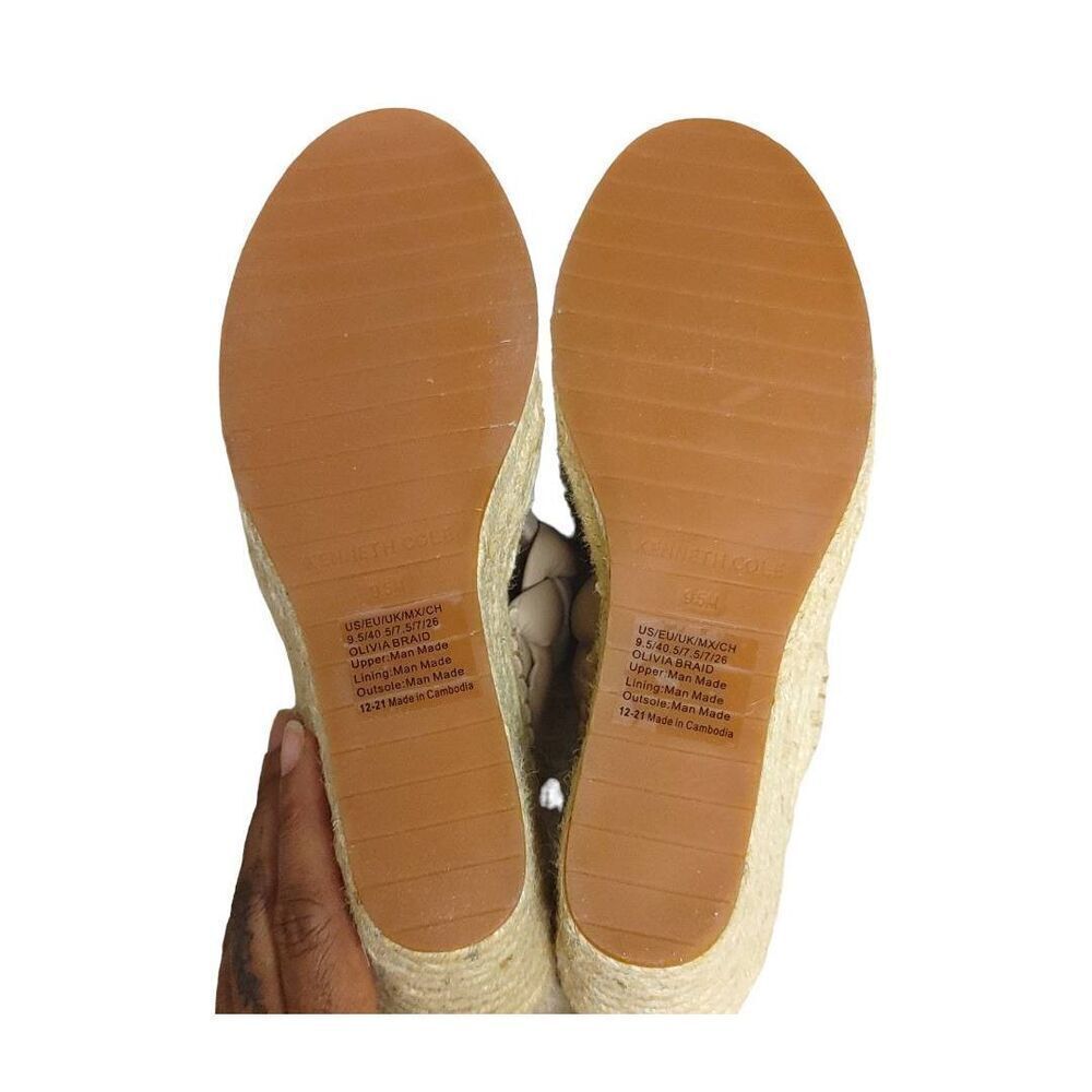 Olivia Braided Wedge Espadrille Sandal by Kenneth Cole Sz 9.5M - Picture 6 of 7